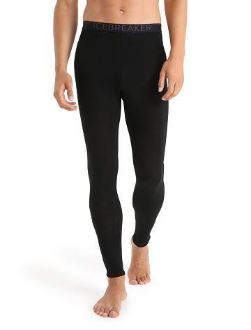 Icebreaker Merino 175 Everyday Thermal Leggings Férfi Base Layers Fekete | HU 1401LISH